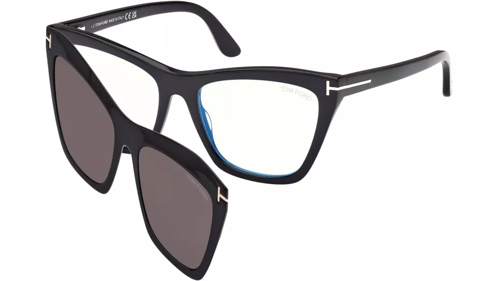 Tom Ford FT5971-B (001) 54 | Klipsli Kadın Siyah Güneş Gözlüğü